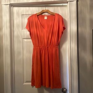 coral summer dress